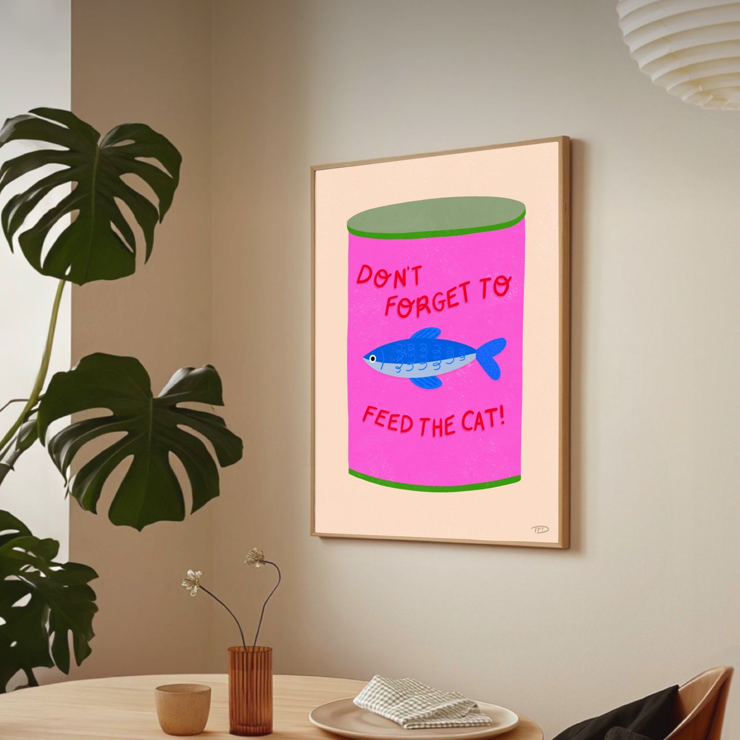 Feed The Cat - Art Print