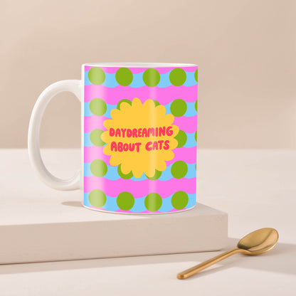 Mug en céramique "Je rêve de chats"