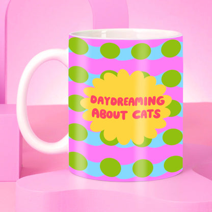 Mug en céramique "Je rêve de chats"