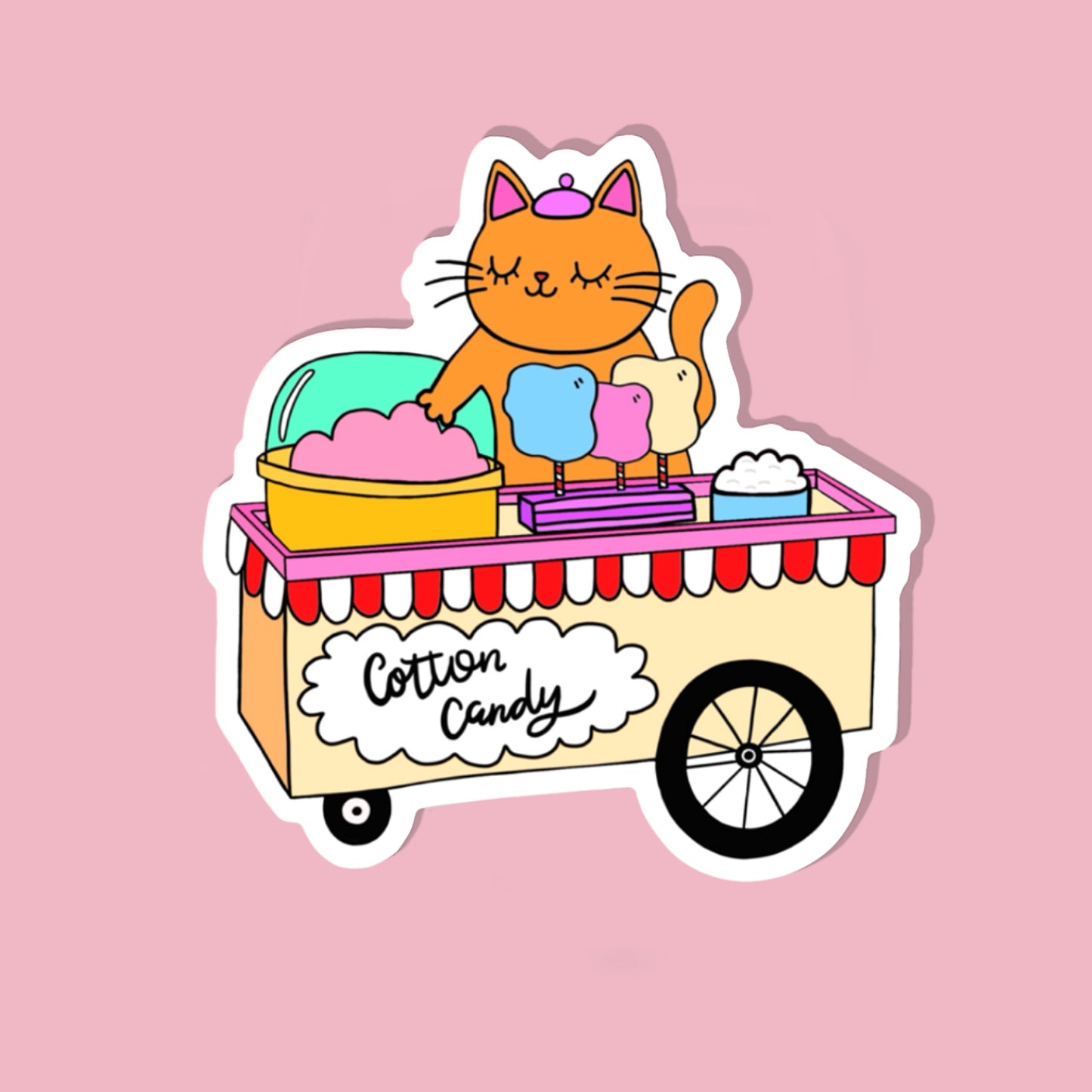 Cotton Candy Vinyl Sticker