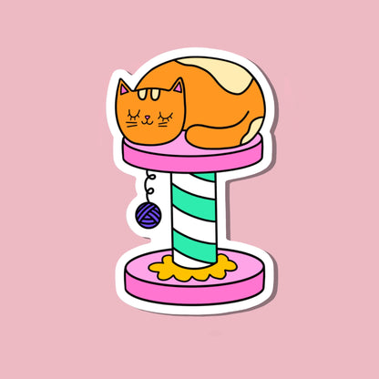 Sleepy Cat Vinyl Sticker