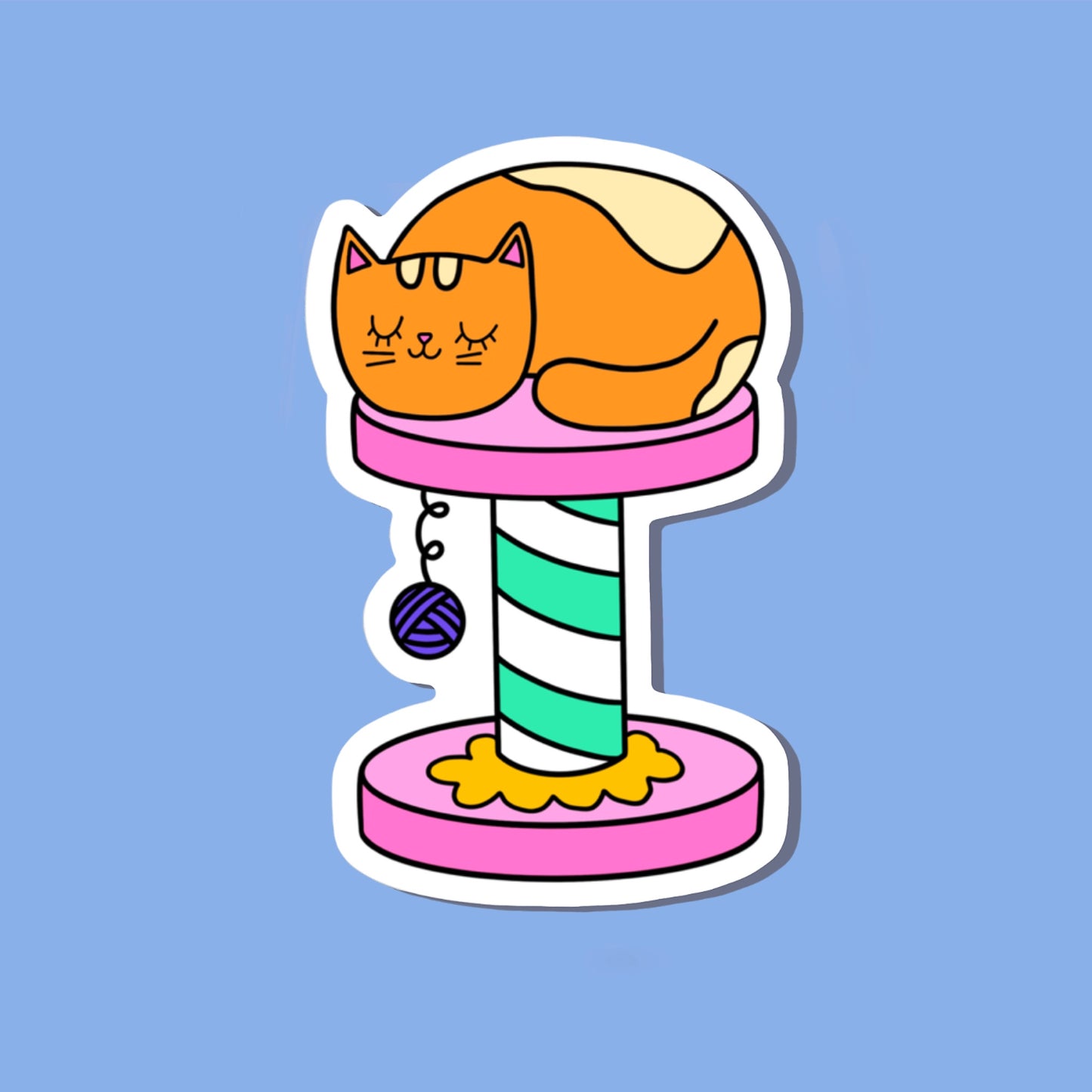 Sleepy Cat Vinyl Sticker