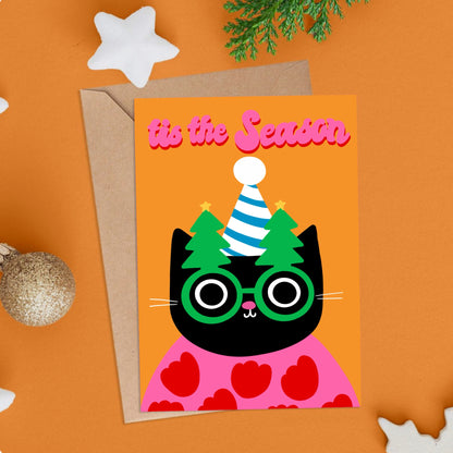 Tis The Season Cat Christmas Card