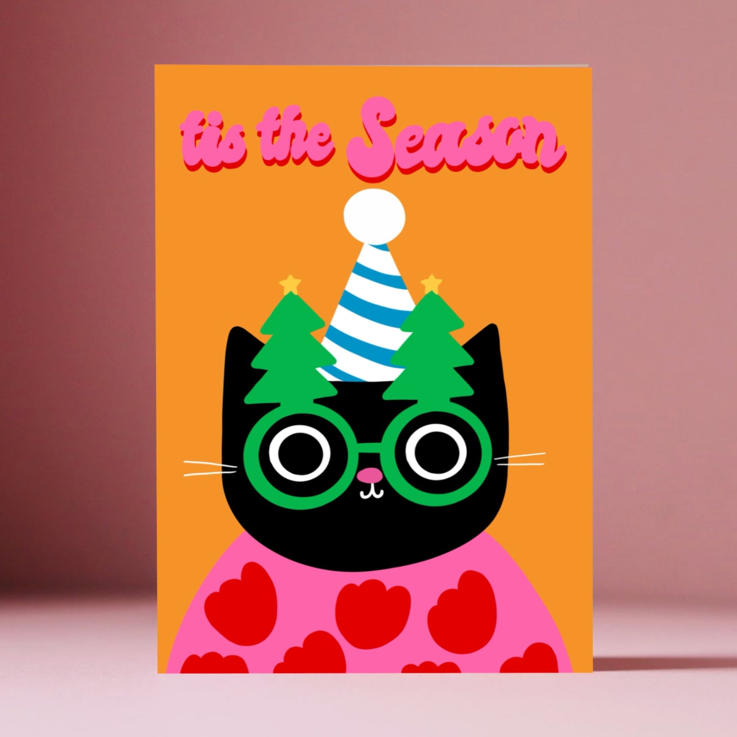 Tis The Season Cat Christmas Card