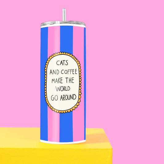 Cats And Coffee Travel Tumbler