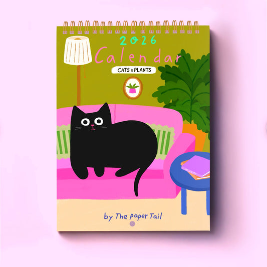 Cats And Plants - 2026 Wall Calendar