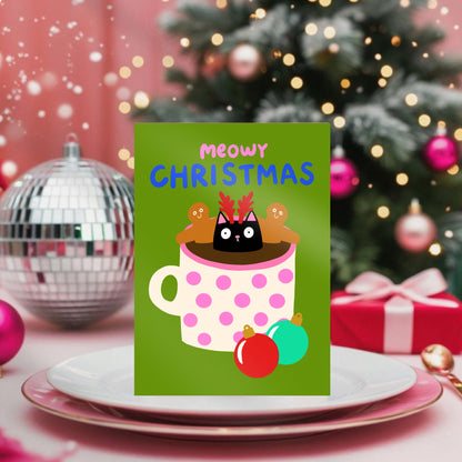 Meowy Christmas Cat Card