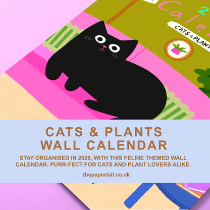 Cats And Plants - 2026 Wall Calendar