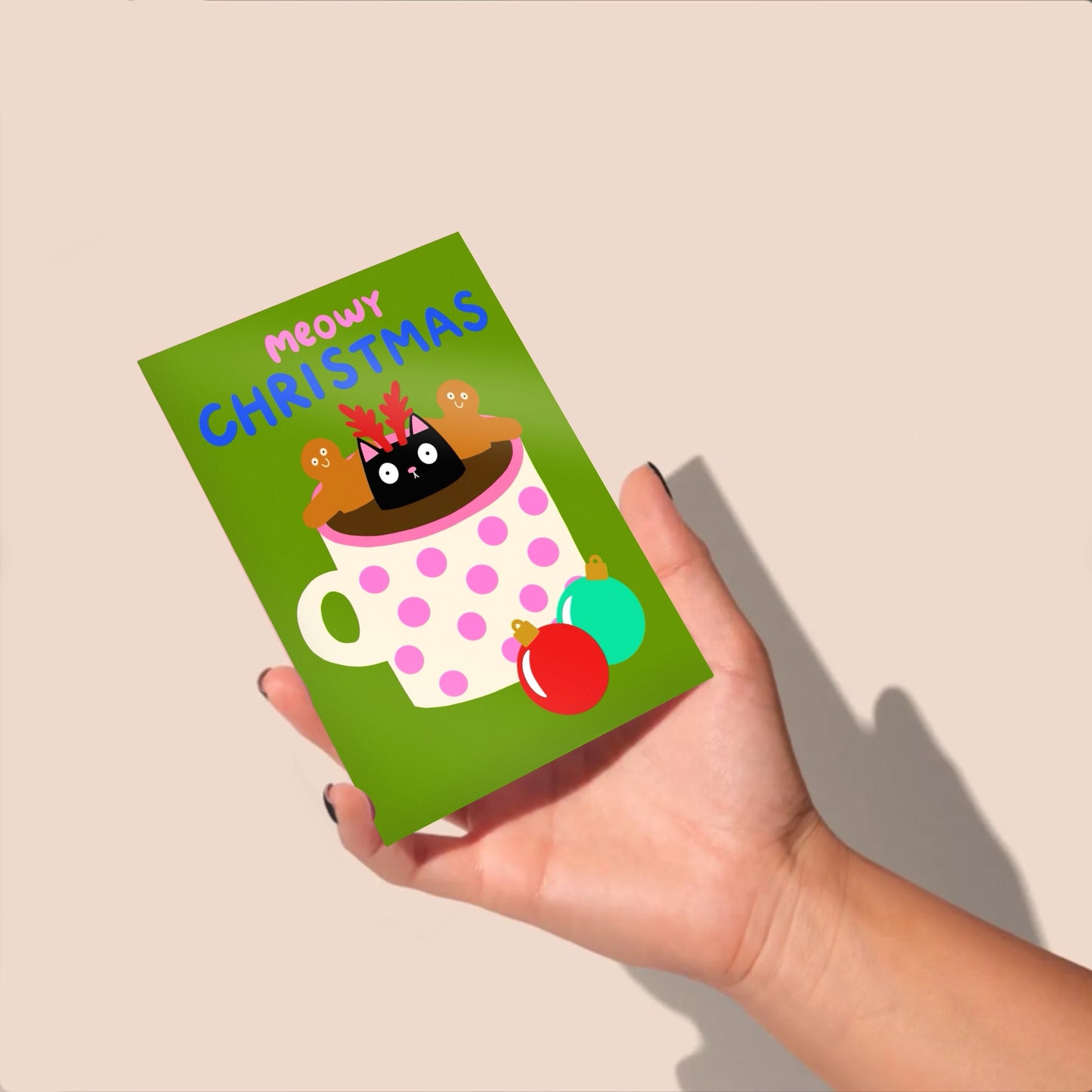 Meowy Christmas Cat Card