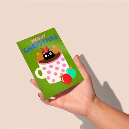 Meowy Christmas Cat Card