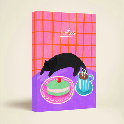 Cake And Coffee - Cat Notebook