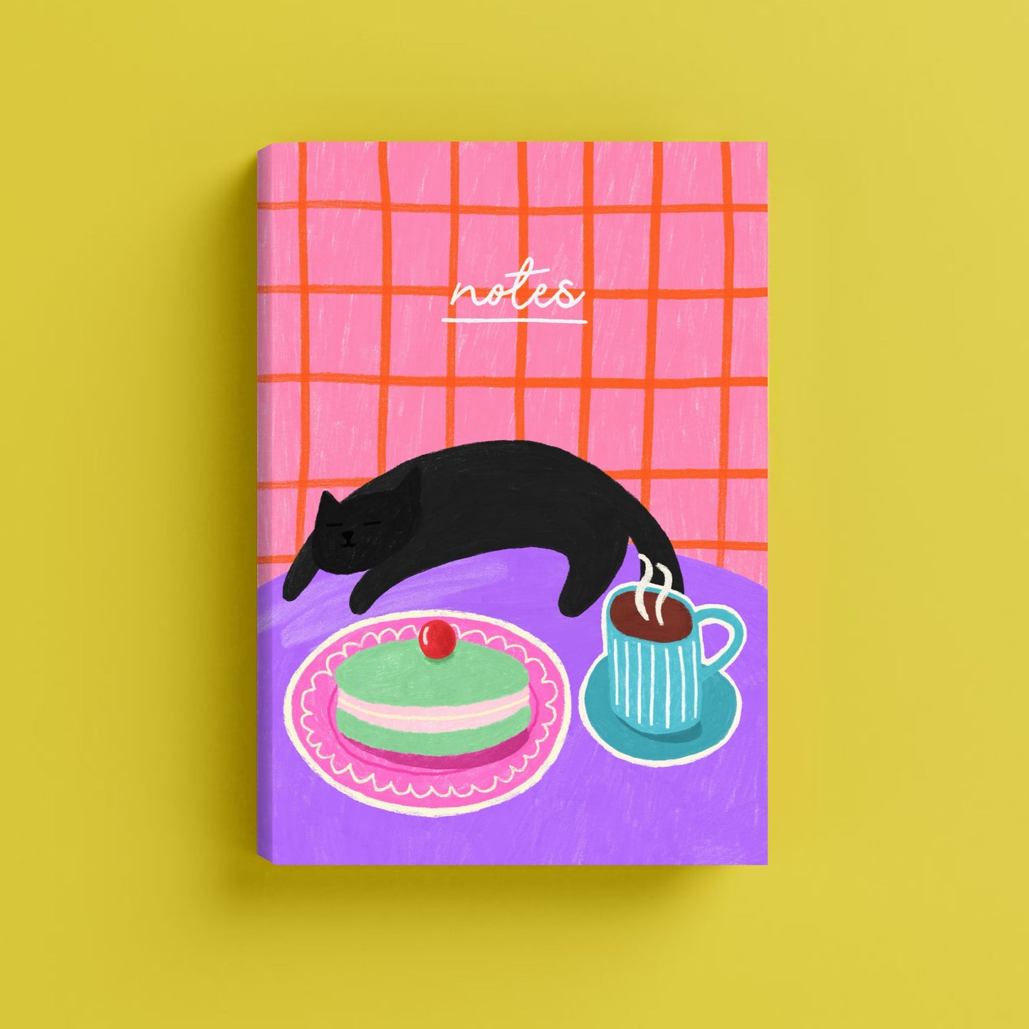 Cake And Coffee - Cat Notebook