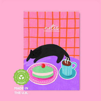 Cake And Coffee - Cat Notebook