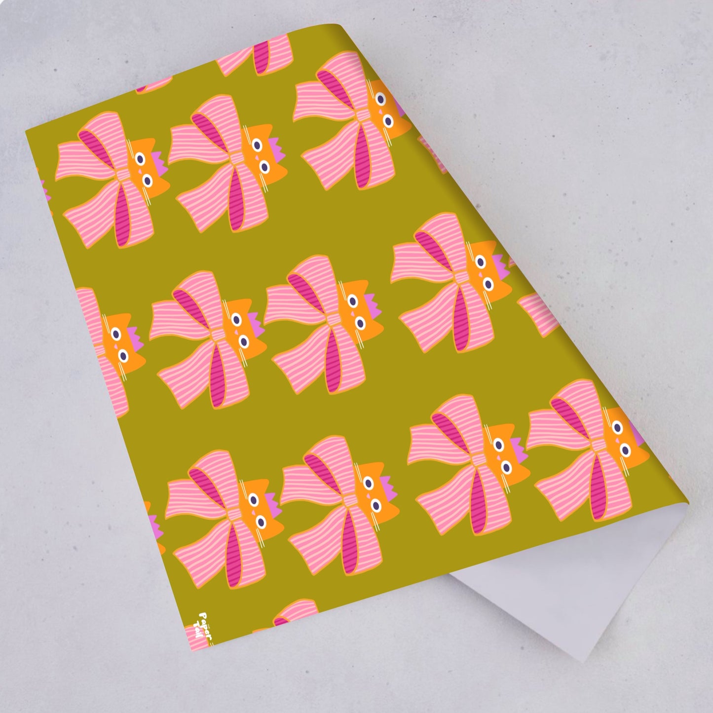 Orange Cat Christmas Wrapping Paper