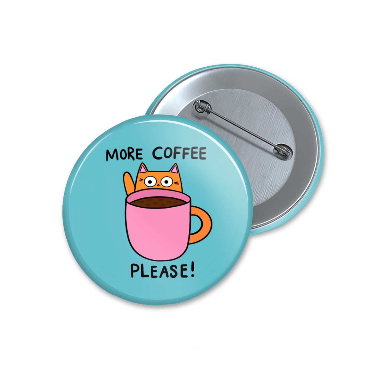 Plus de café - Badge épinglette - Épingle citation chat, Cadeaux amusants