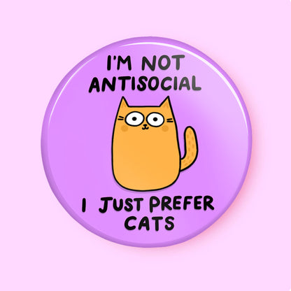 J'aime les chats - Badge Épingle - Citation drôle sur les chats - Cadeaux amusants