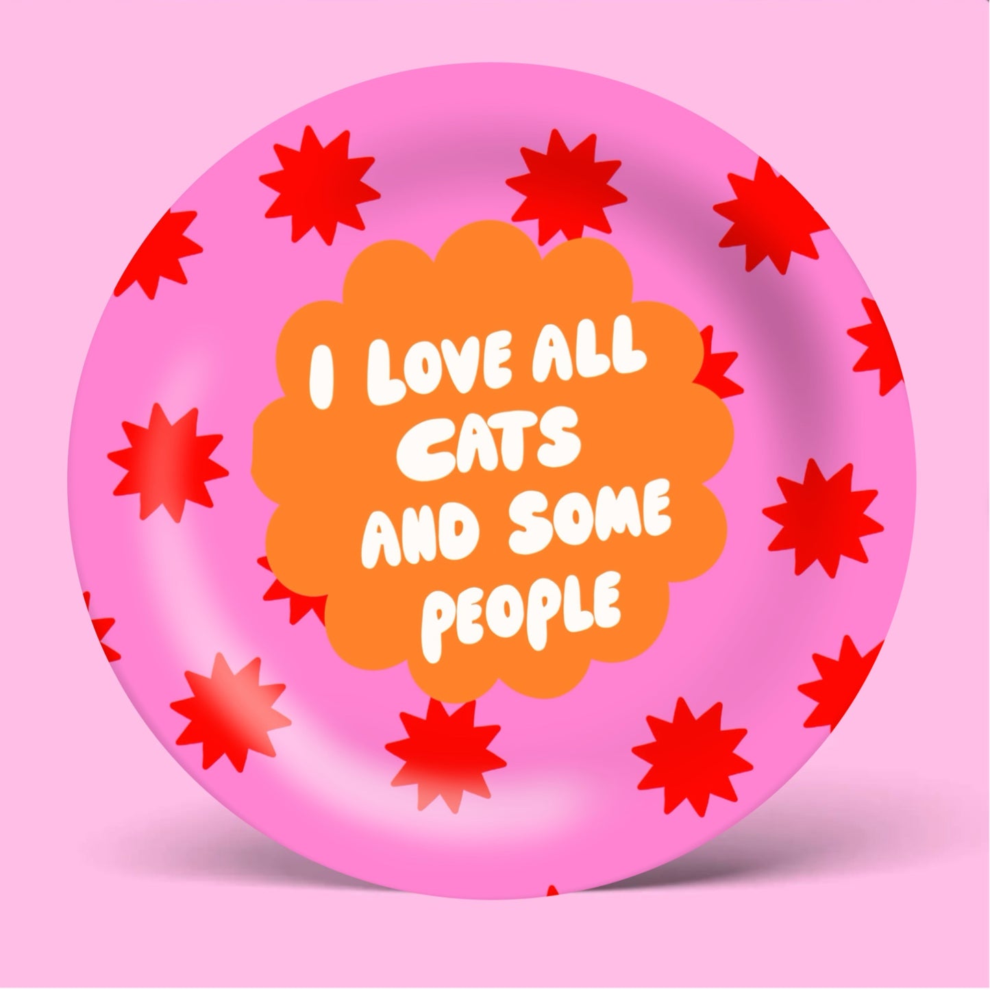 Love All Cats - Ceramic Dinner Plate - For Cat Lovers