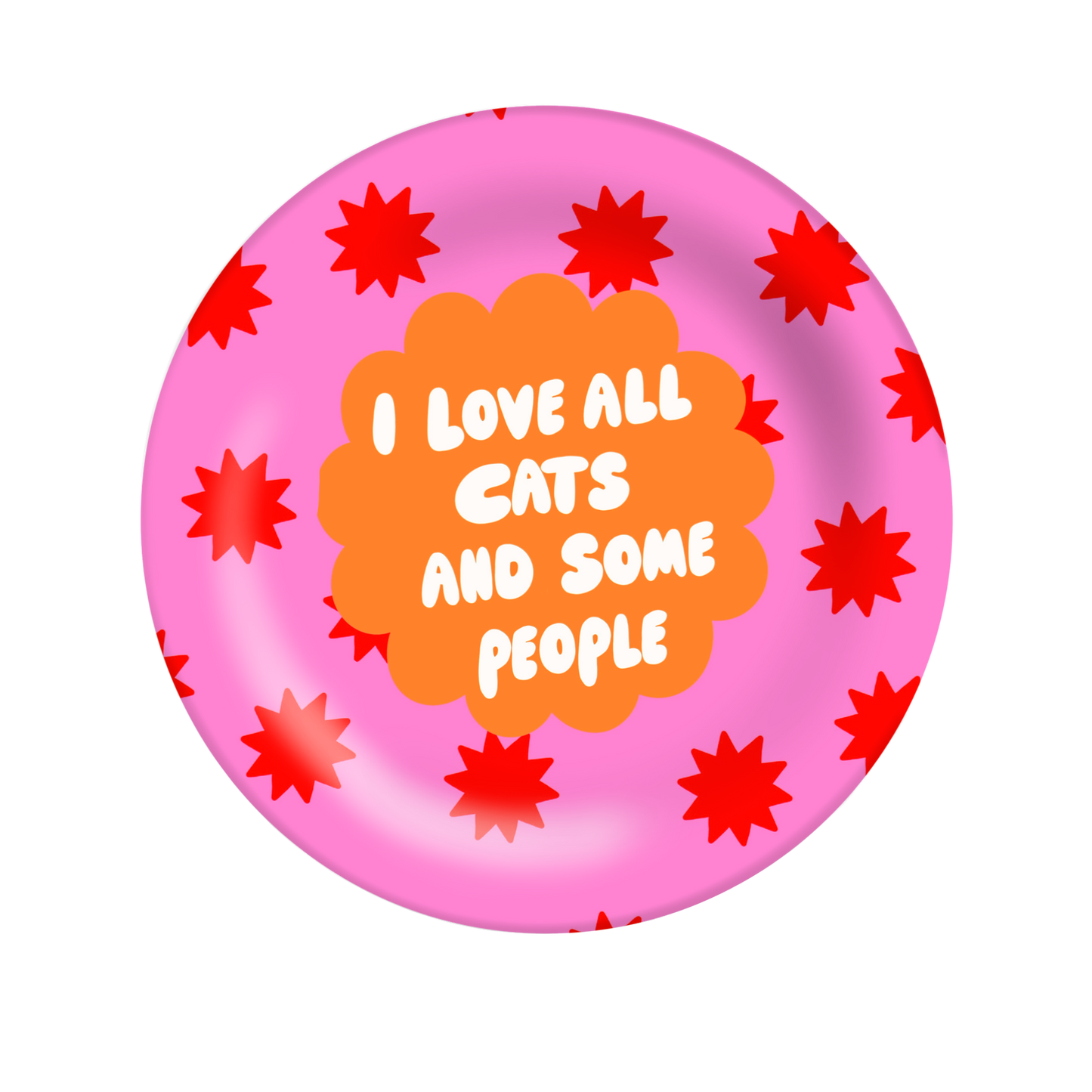 Love All Cats - Ceramic Dinner Plate - For Cat Lovers