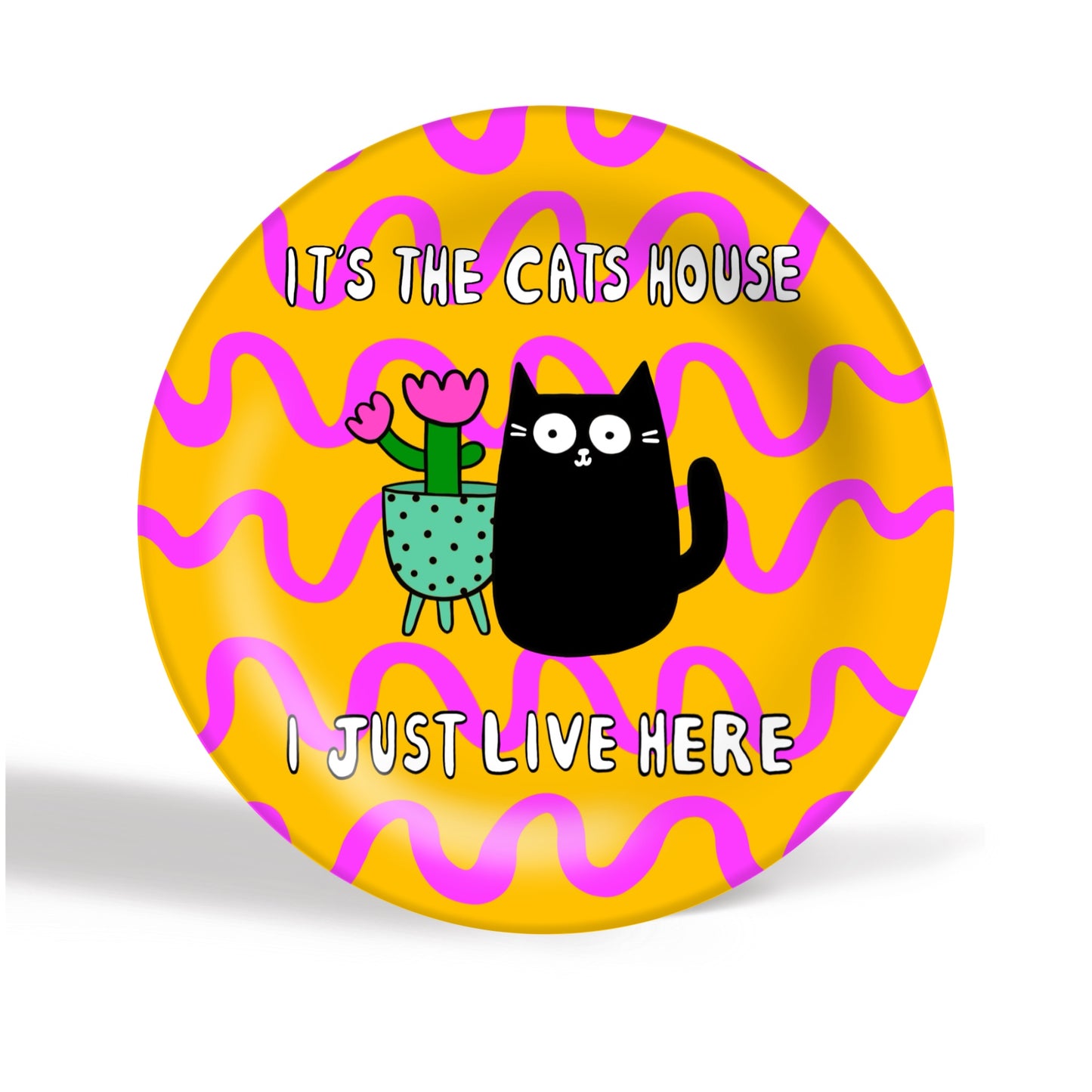 The Cat's House - Ceramic Dinner Plate - For Cat Lovers