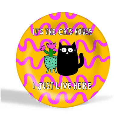 The Cat's House - Ceramic Dinner Plate - For Cat Lovers