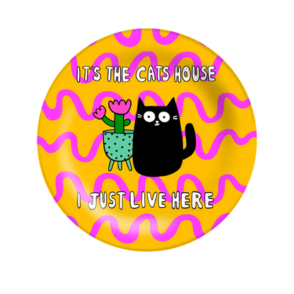 The Cat's House - Ceramic Dinner Plate - For Cat Lovers