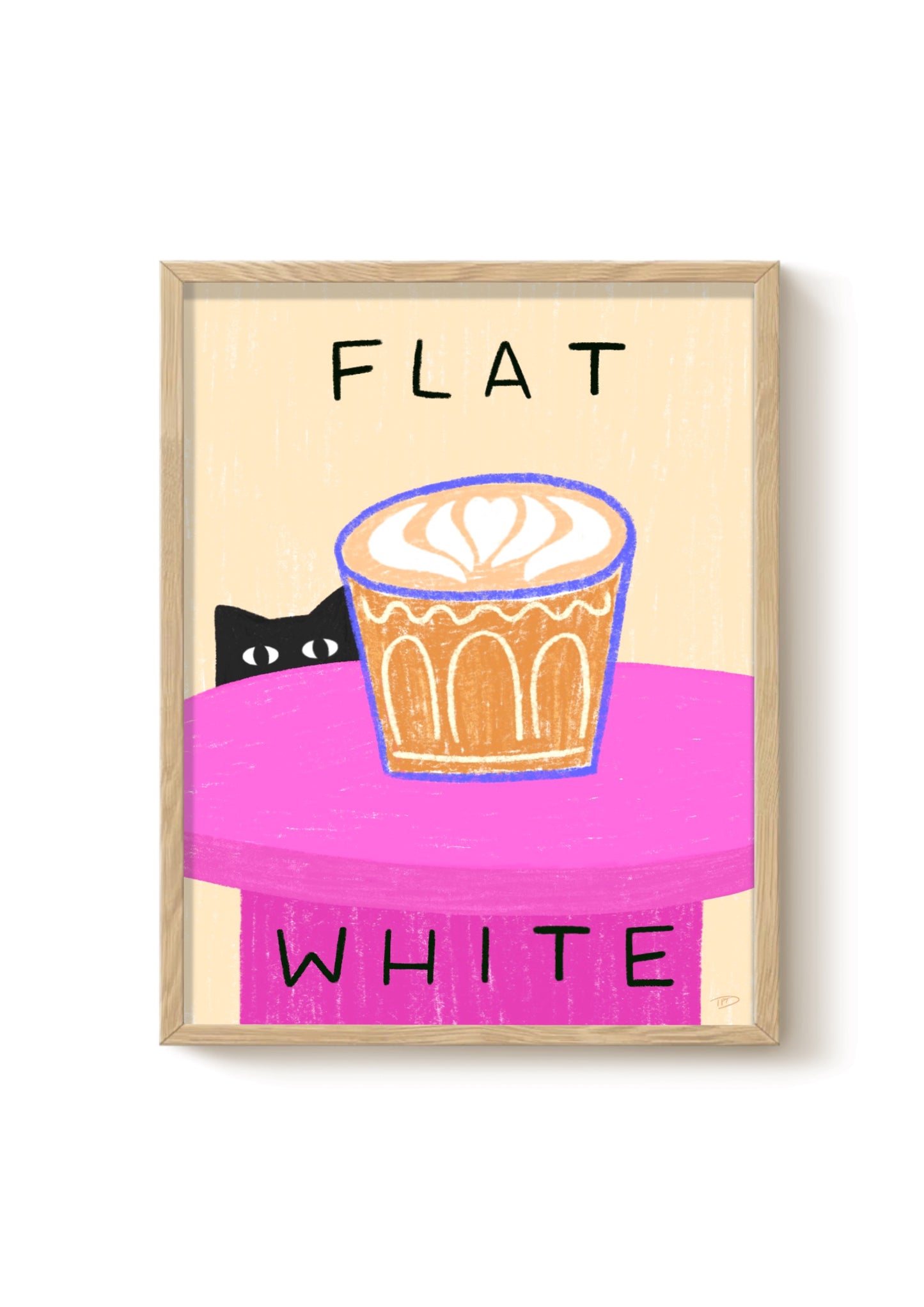 Flat White - Impression d'art chat