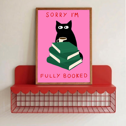 Fully Booked - Cat Art Print