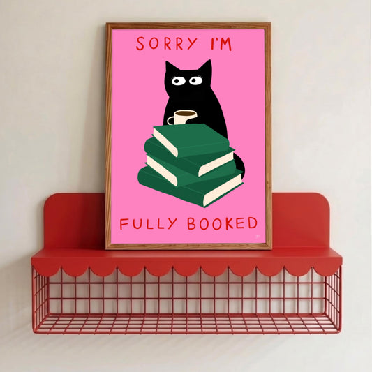 Fully Booked - Cat Art Print