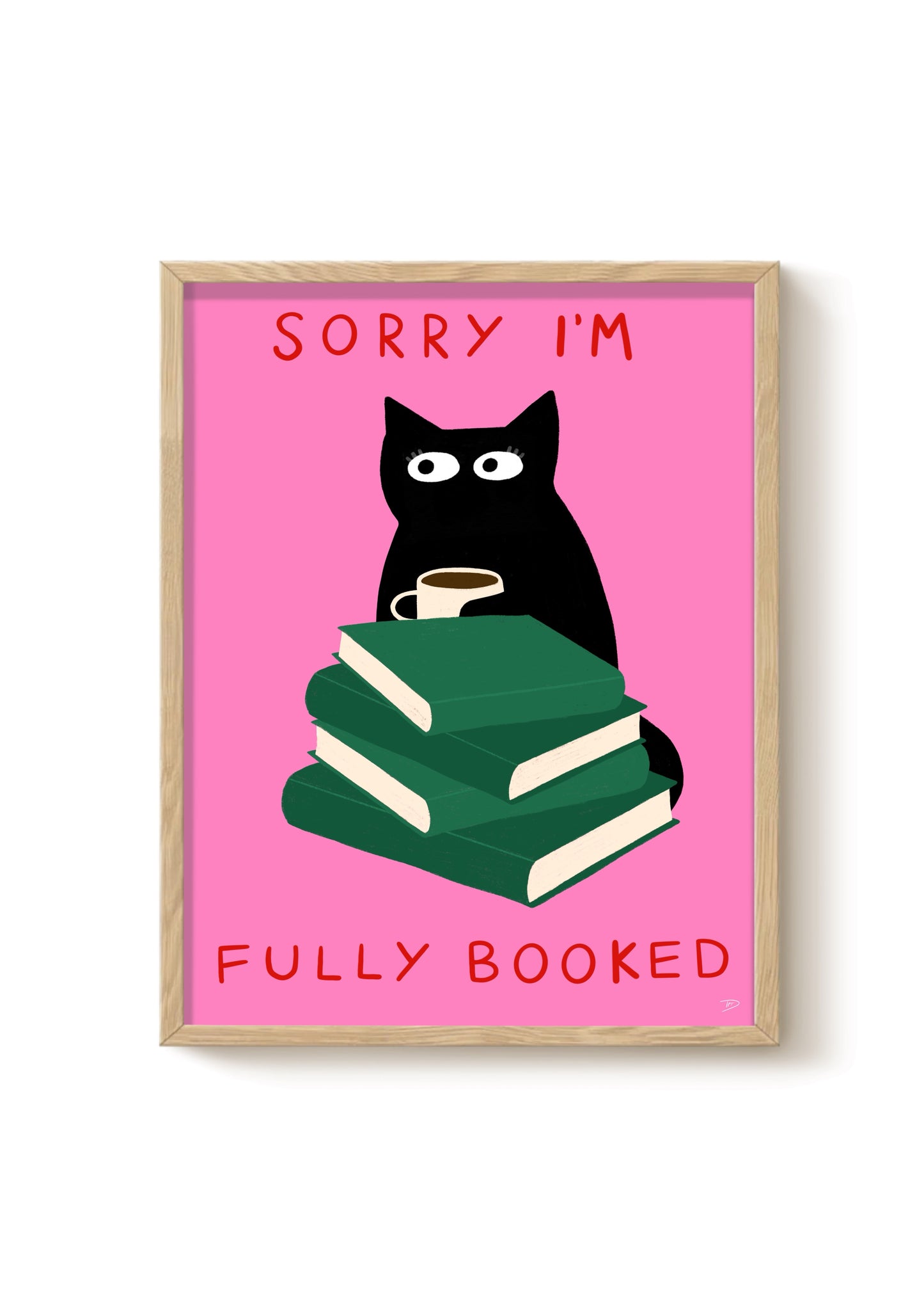 Fully Booked - Cat Art Print