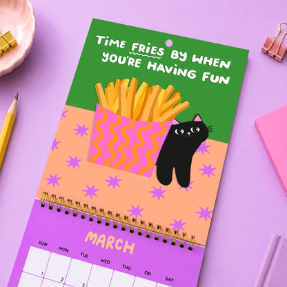 Cats And Food Wall Calendar 2027