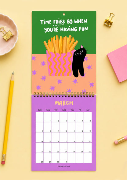 Cats And Food Wall Calendar 2027