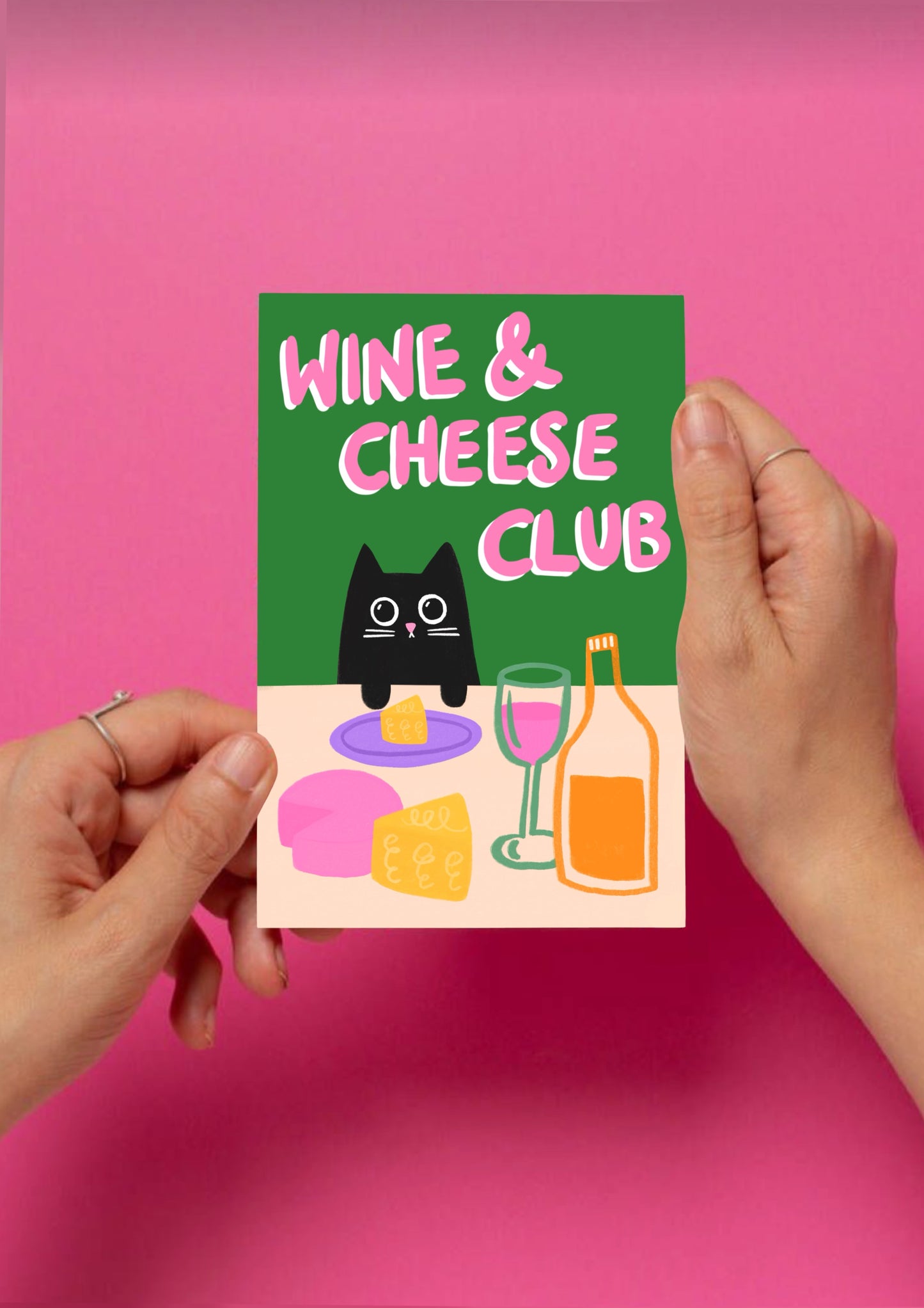 Wine And Cheese Club Postcard