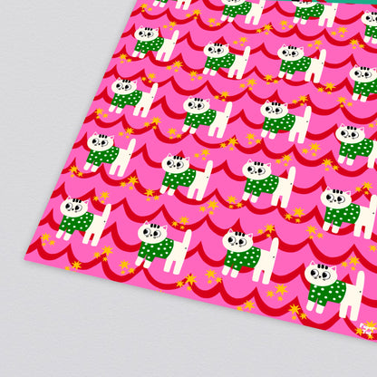 Christmas Cats Wrapping Paper