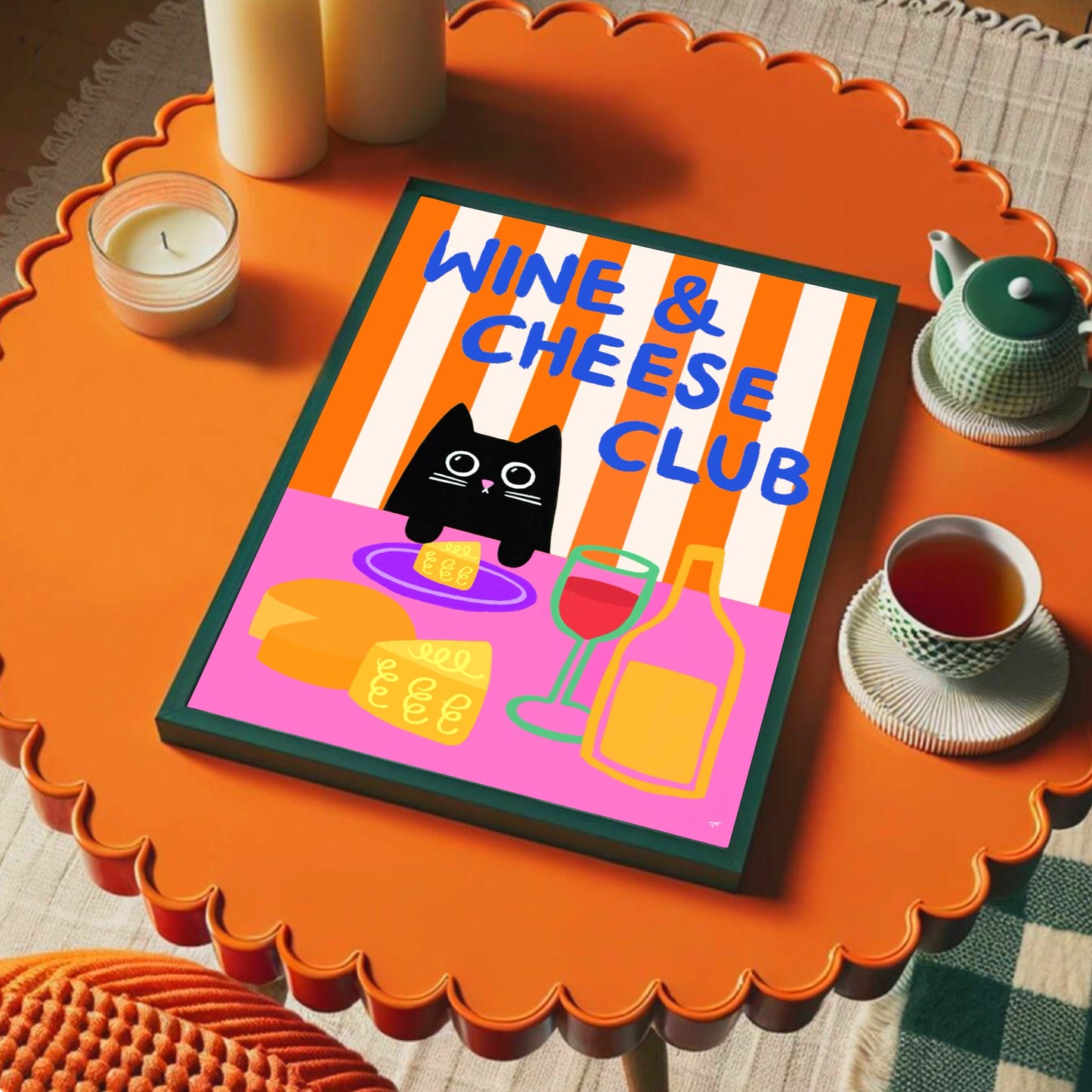 Wine and Cheese Club print