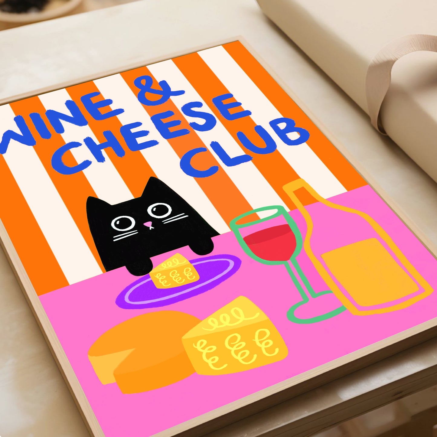 Wine and Cheese Club print