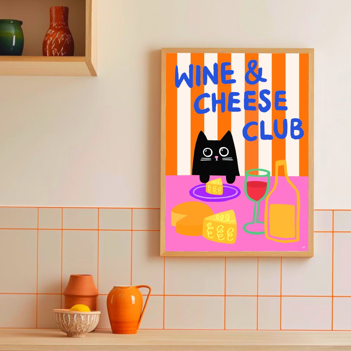 Wine and Cheese Club print