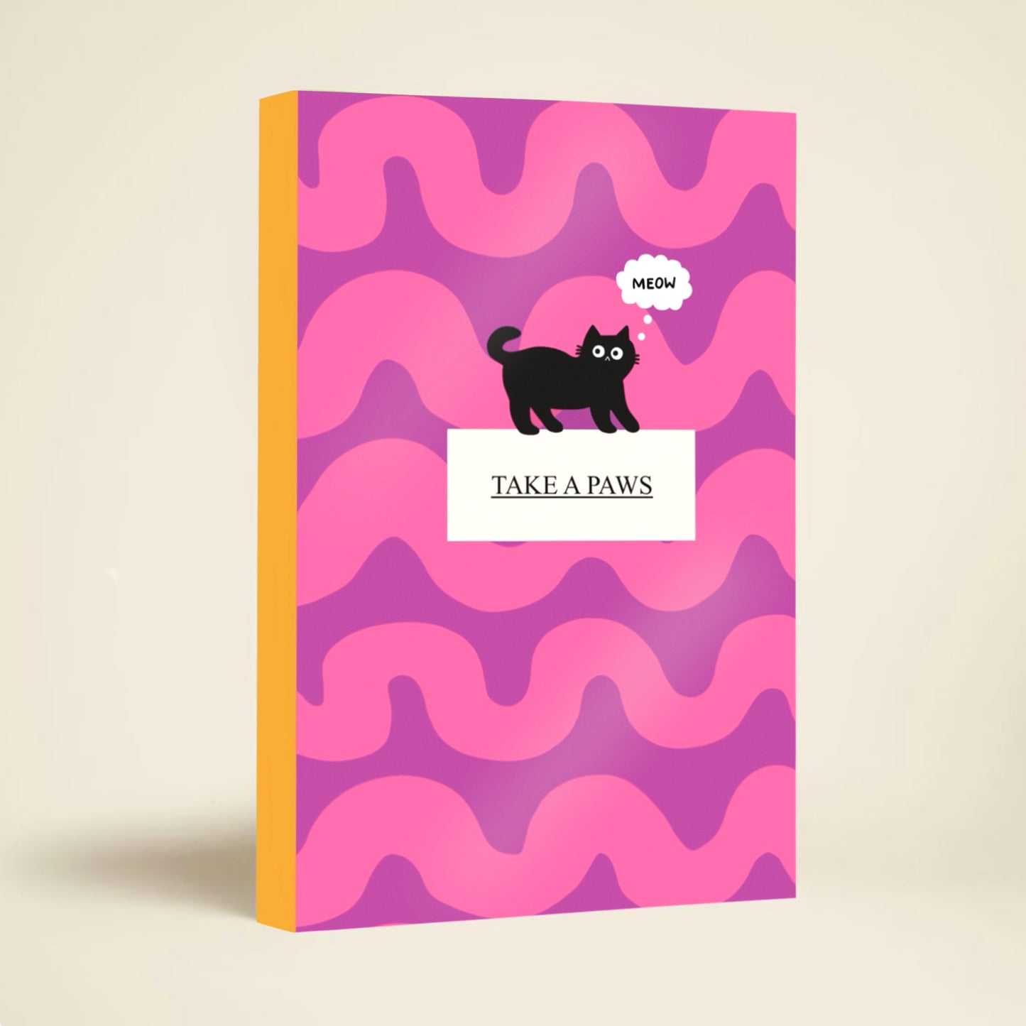 Take A Paws - Black Cat Notebook