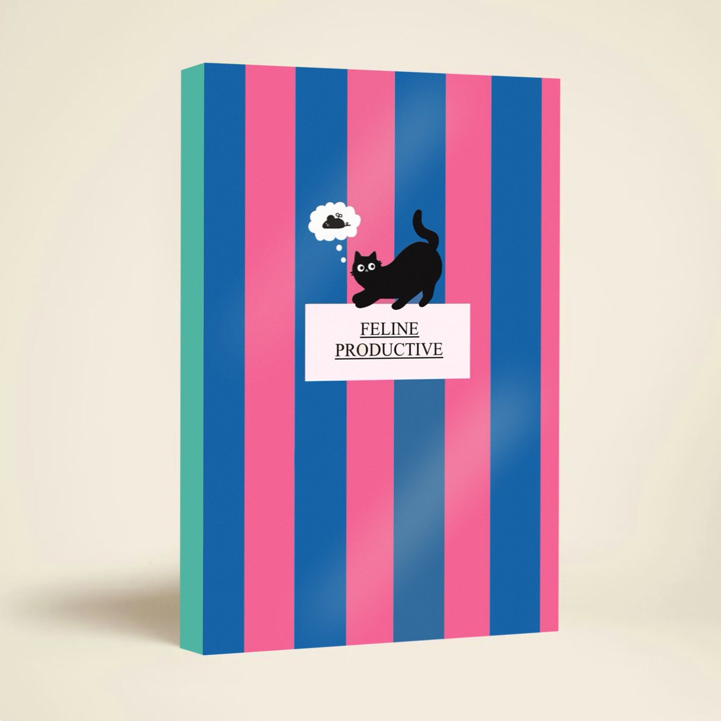 Feline Productive - Black Cat Notebook