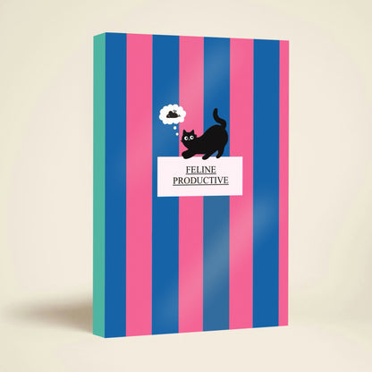 Feline Productive - Black Cat Notebook