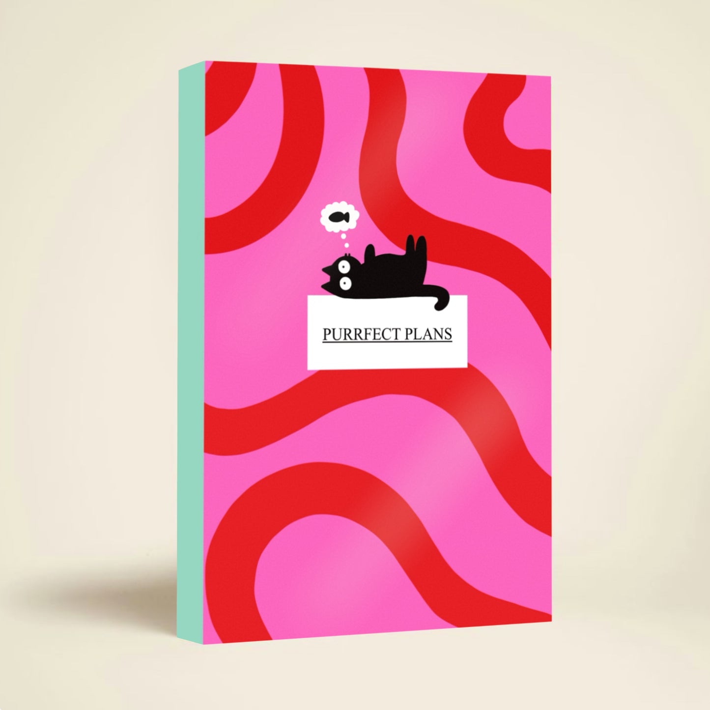 Purrfect Plans - Black Cat Notebook