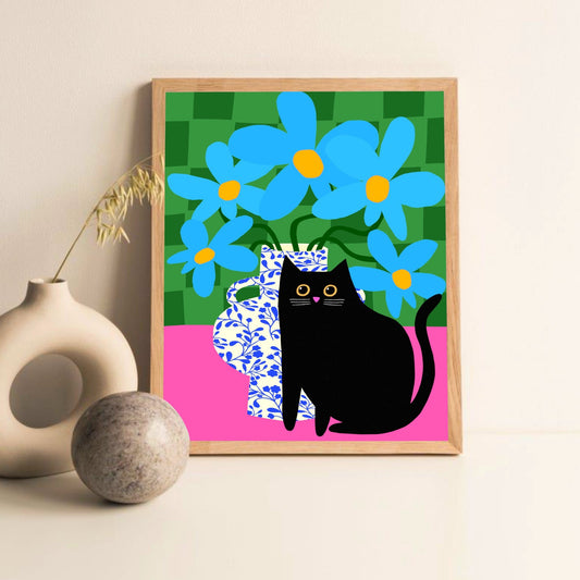 Blue Daisies print