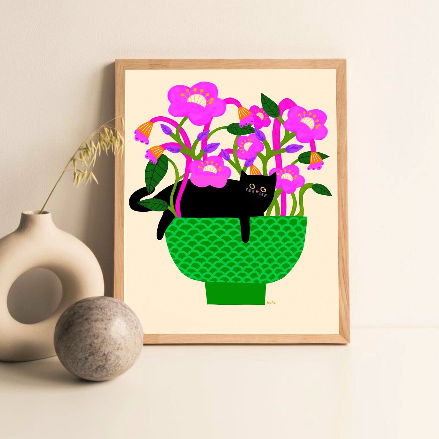 Lazy Cat print