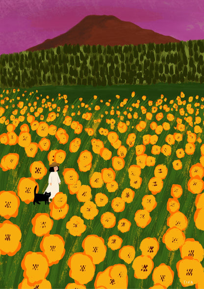 Flower Field print
