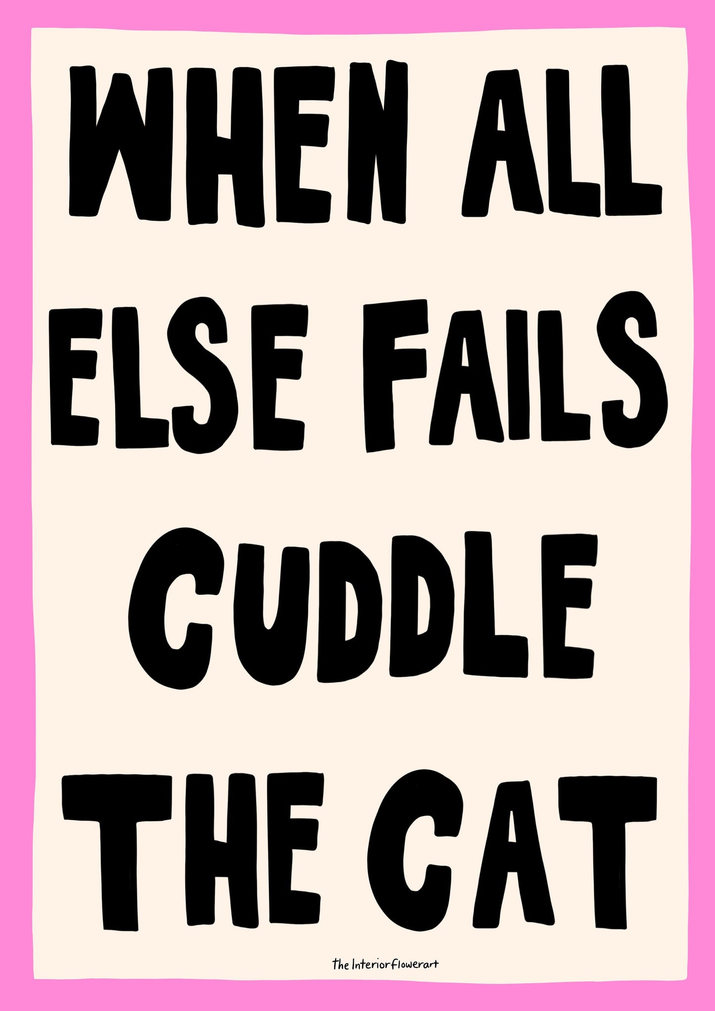 Cuddly Cat print