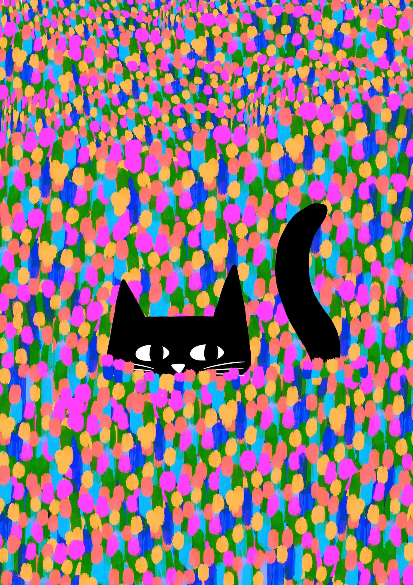 Hiding Cat print