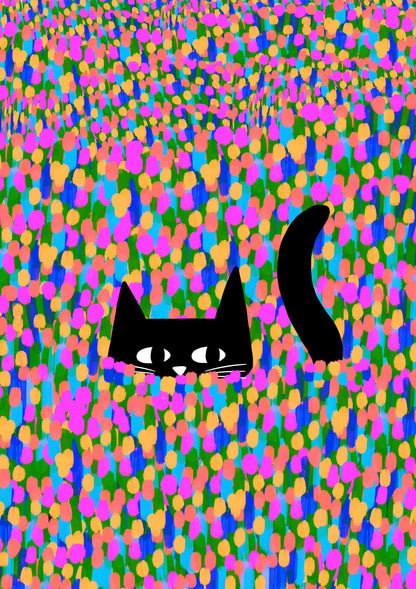 Hiding Cat print