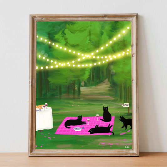 Cat Picnic print