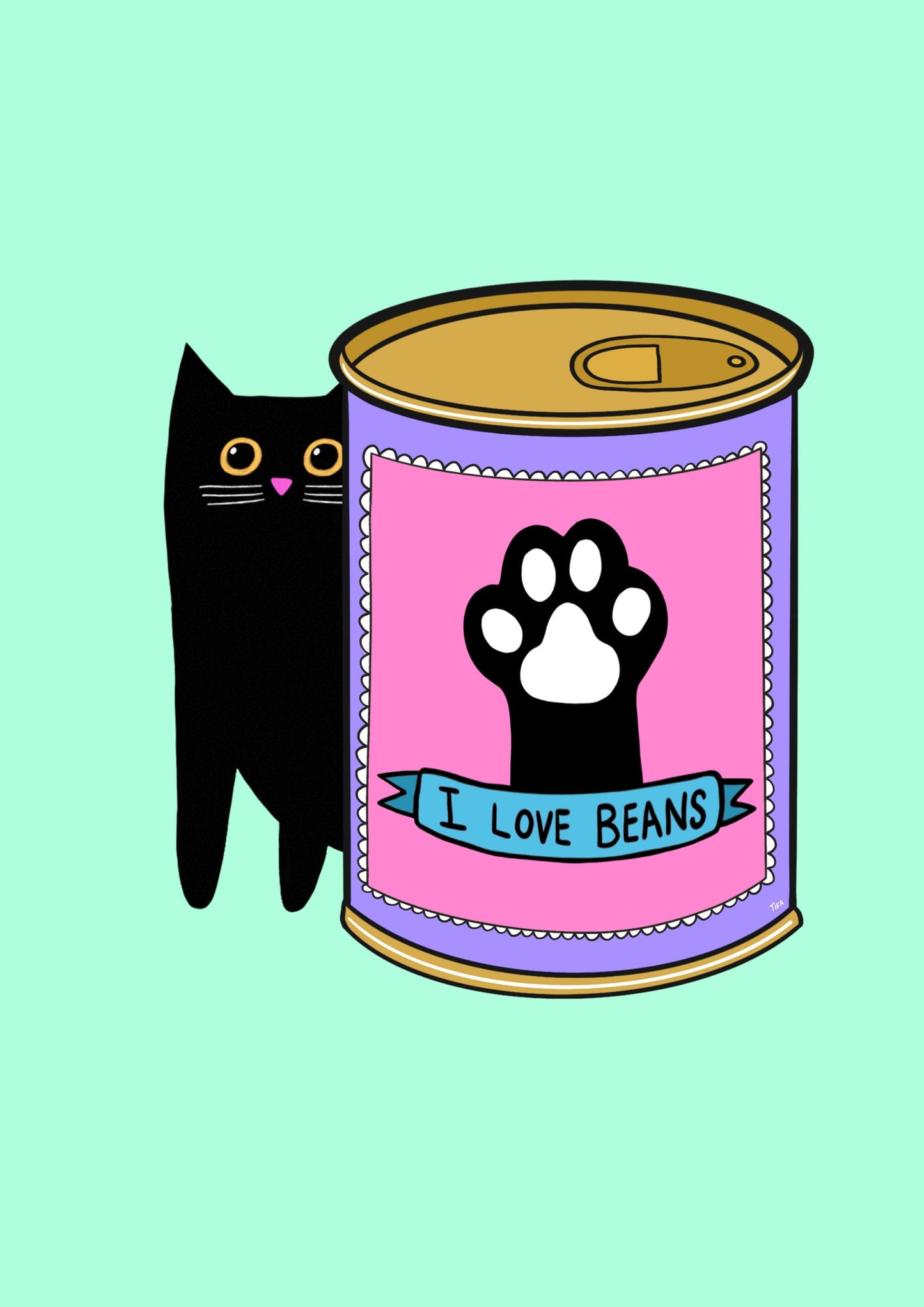 I Love Beans print