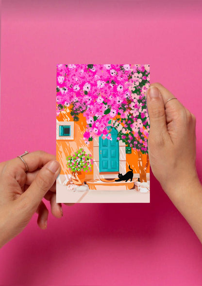 Blue Door postcard