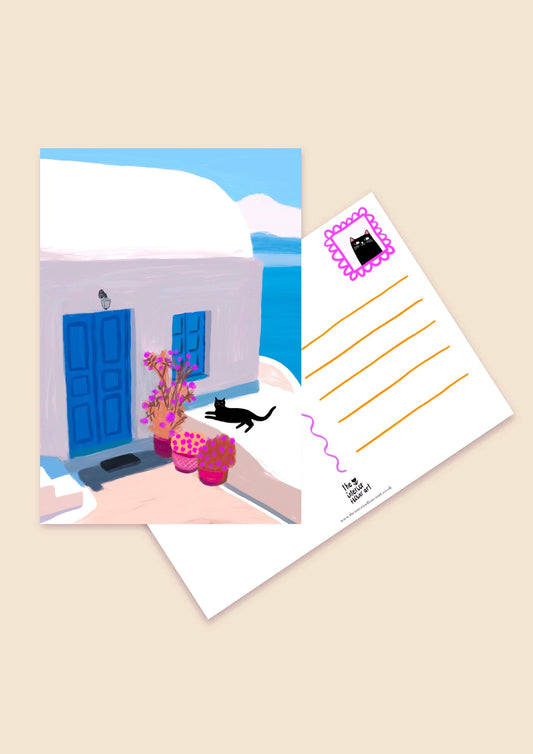 Cat Bathing postcard